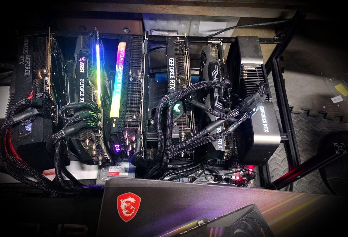 Business Builder’s own multi-GPU server in Rutland, Massachusetts — the hardware that runs our private AI models and parts of the Atlas voice agent.